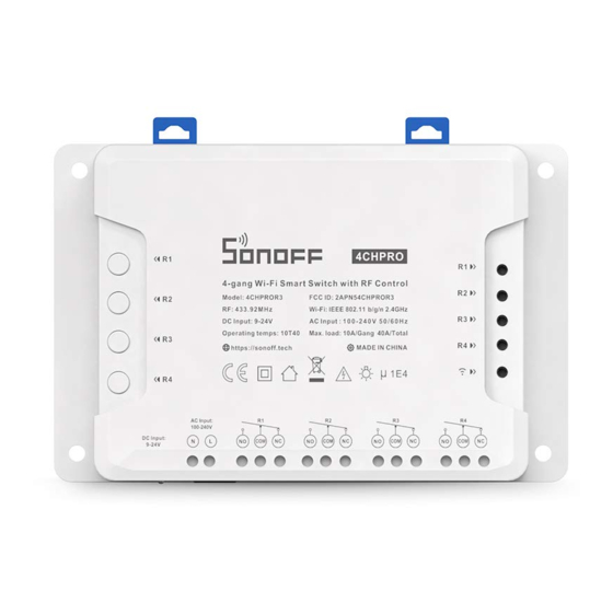 Sonoff 4CHPROR3 Wi-Fi Smart Switch Manuals