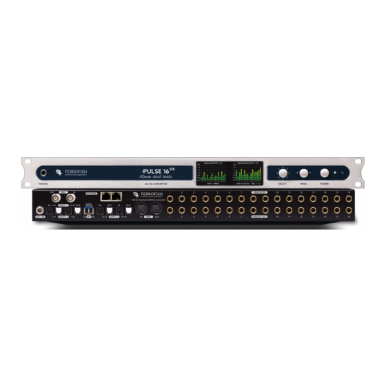 Ferrofish PULSE16 DX User Manual