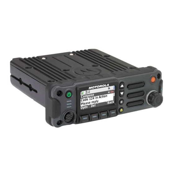 Motorola solutions APX4500 O2 Quick Reference Card