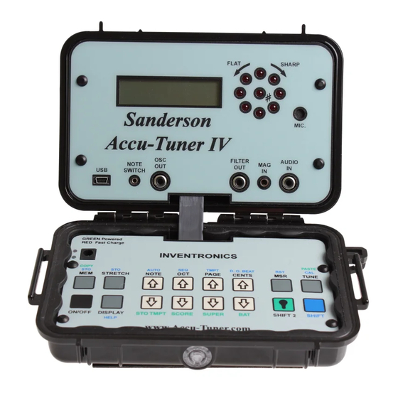 Inventronics SANDERSON ACCU-TUNER IV Operating Manual