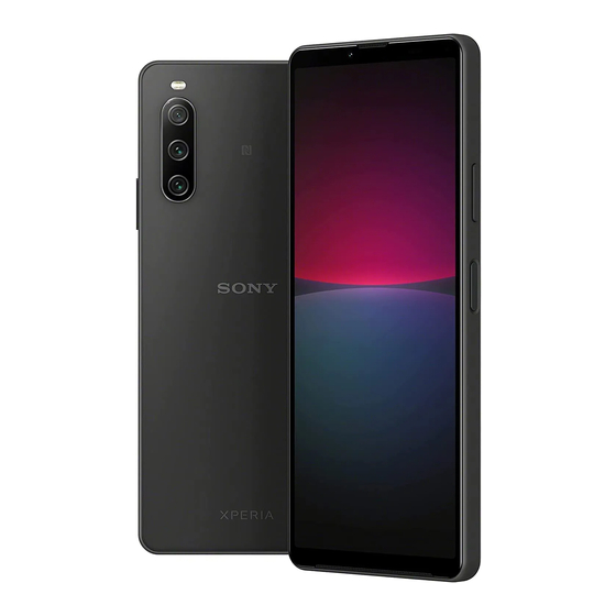 Sony Xperia 10 IV XQ-CC72 Smartphone Manuals