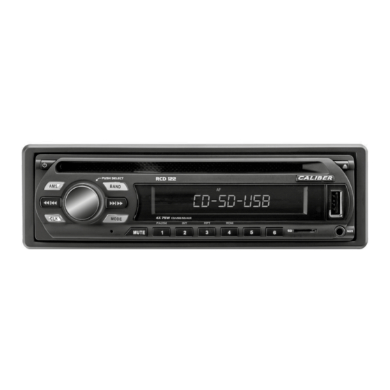 Caliber RCD 122 Quick Start Manual