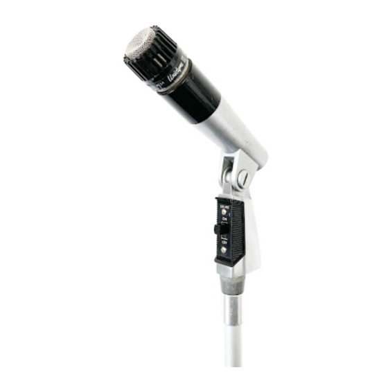Shure PE54 Unidyne III User Manual