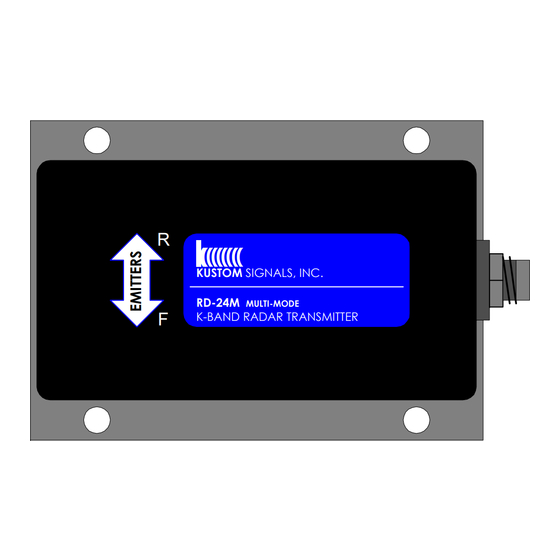 Kustom Signals RD-24 SERIES User’s Manual And Installation Procedure