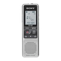 Sony ICD P620 - 512 MB Digital Voice Recorder Operating Instructions Manual