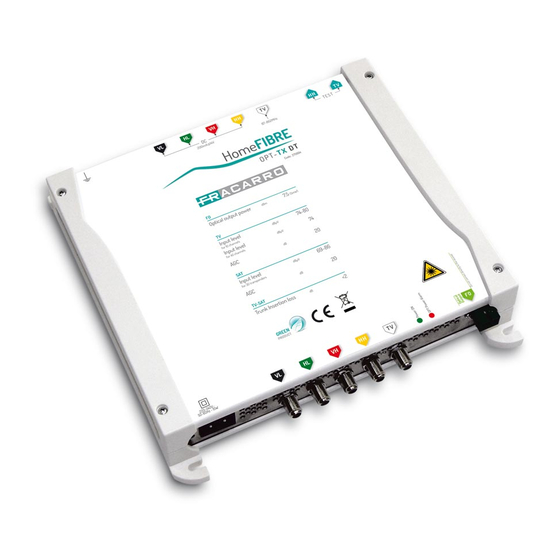 Fracarro HOME FIBRE OPT-TX DT Operating Instructions Manual