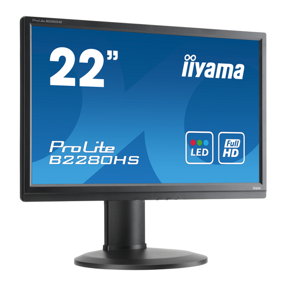 Iiyama ProLite B2280HS-B1 User Manual