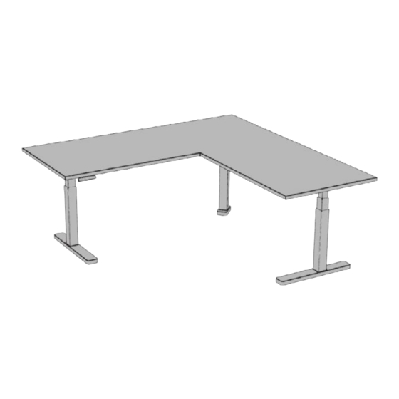 Teknion hiSpace Basic Height-Adjustable Extended Corner Complete Table YJS Installation Manuals