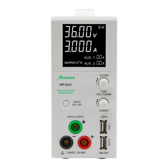 Manson Engineering Industrial NTP-5661 User Manual