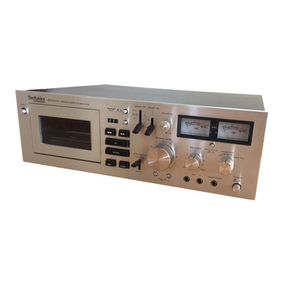Technics RS-676US Service Manual