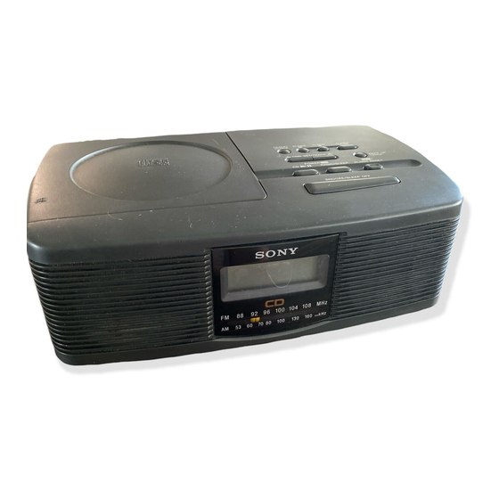 Sony ICF-CD810 Operating Instructions