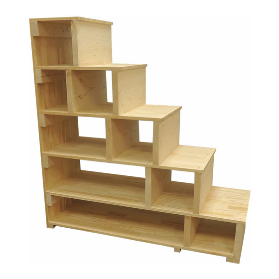College Bed Lofts Stairs with Open Shelves Assembly Instructions