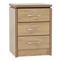 Seconique Furniture CHARLES 3 DRAWER BEDSIDE CHEST Assembly Instructions Manual