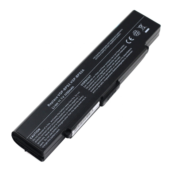 Sony VAIO VGP-BPL2 Operating Instructions
