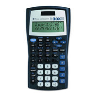 Texas Instruments -30XIIS - Handheld Scienfic Calculator User Manual