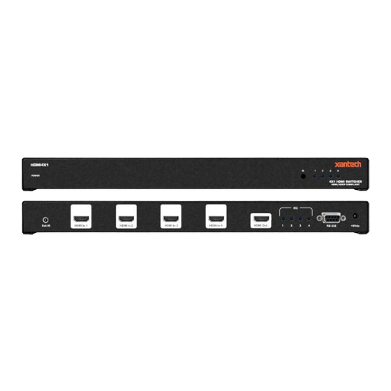 Xantech HDMI4X1 User Manual