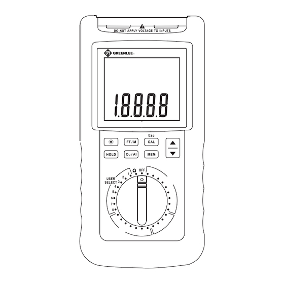Textron GREENLEE CLM-1000E Instruction Manual