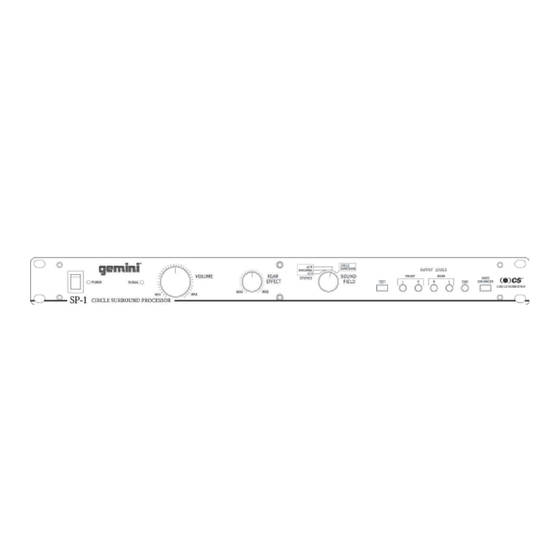 Gemini SP-1 Service Manual