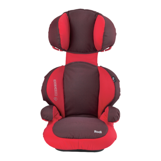 Maxi-Cosi Rodi Instructions For Use & Warranty