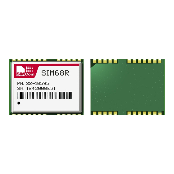 SimCom SIM68R GNSS Module Manuals