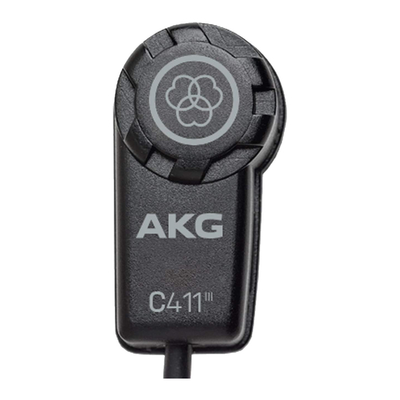 Harman AKG C411 Series User Instructions