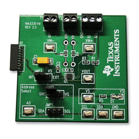 Texas Instruments INA223EVM User's Manual And Software Tutorial