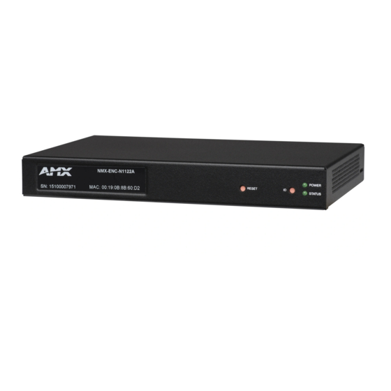 Harman AMX N1122A Series Quick Start Manual