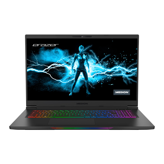 Medion Erazer Beast X25 Gaming Laptop Manuals
