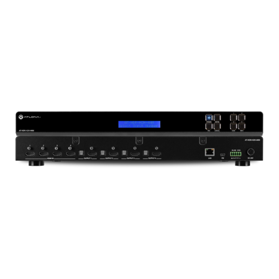 Atlona AT-HDR-H2H-44M Installation Manual