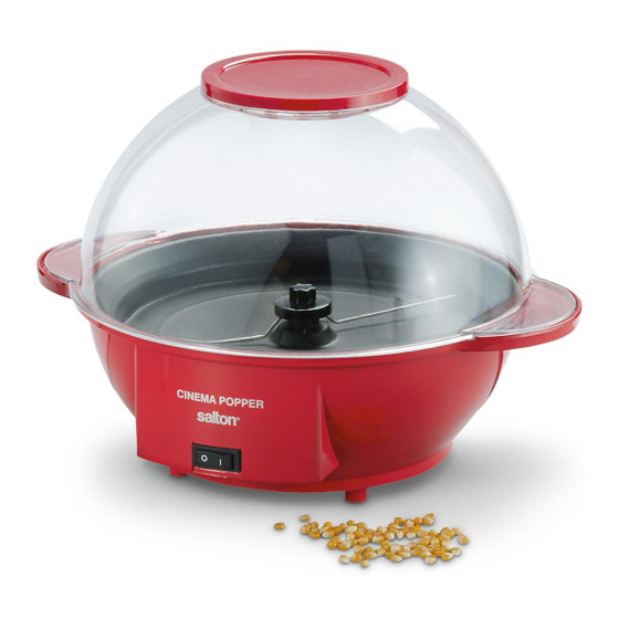 Salton Cinema Popper Red Popcorn Maker 