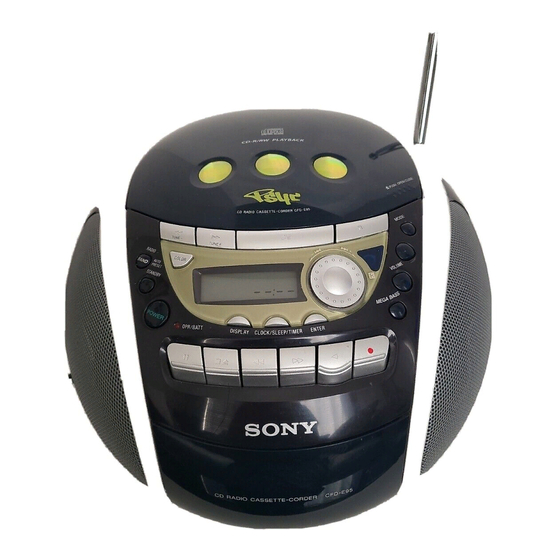 Sony CFD-E95L Portable CD Radio Cassette-Corder (Only Tape Deck Does NOT  Work)