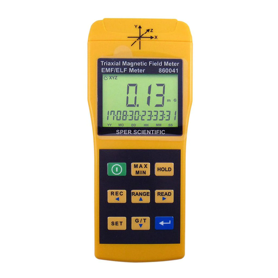 Sper scientific 860041 Instruction Manual
