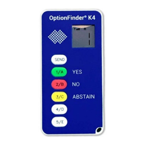 Option Technologies OptionFinder K4 Manuals