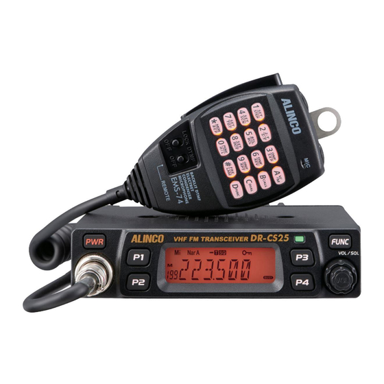 Alinco DR-CS25 Manuals