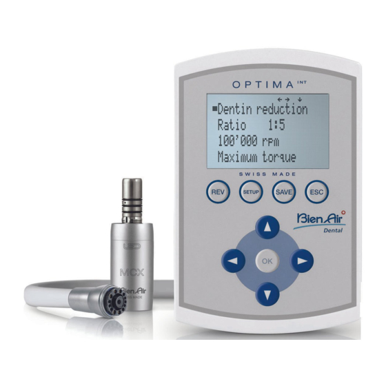 Bien Air OPTIMA INT User Manual