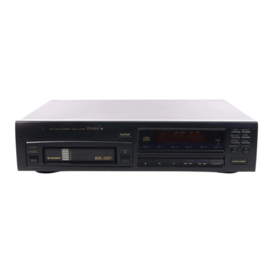 Pioneer PD-M702 Operating Instructions Manual