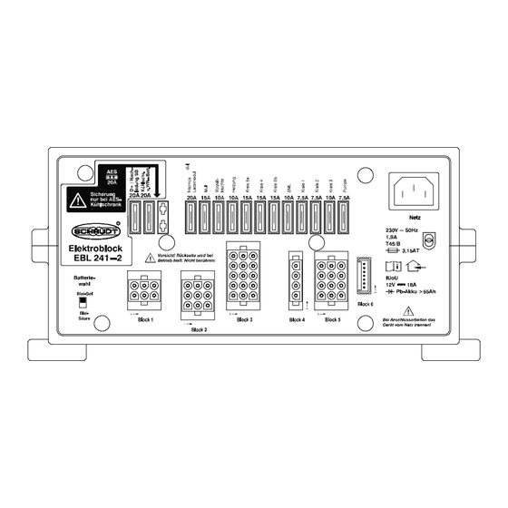 Schaudt EBL 241-2 Electroblock Instruction Manual