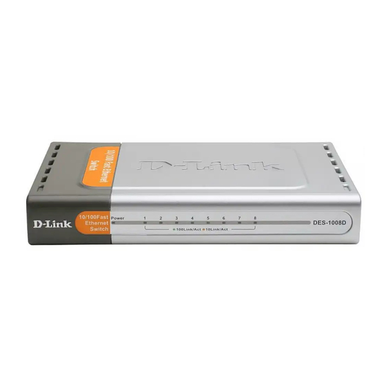 D-Link DES-1008D Manual