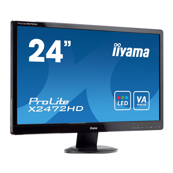 Iiyama ProLite X2472HD-1 Manuals