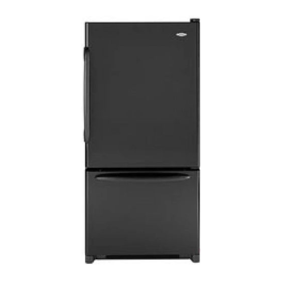 Maytag MBF2256KEB - Bottom Freezer Refridgerator Installation Instructions Manual