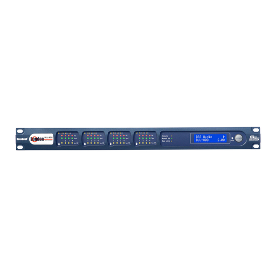 BSS Audio Soundweb London BLU-800 Installation Manual