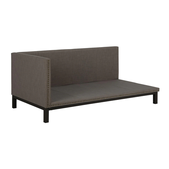 Dorel Home Products Mid Century Upholstered Modern Daybed 4058439 Manuals