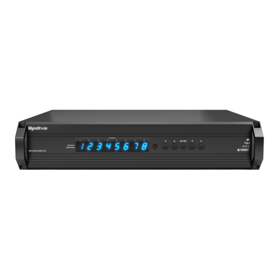 Wyrestorm MX-0606-HDBT-H2 v2 Quick Start Manual