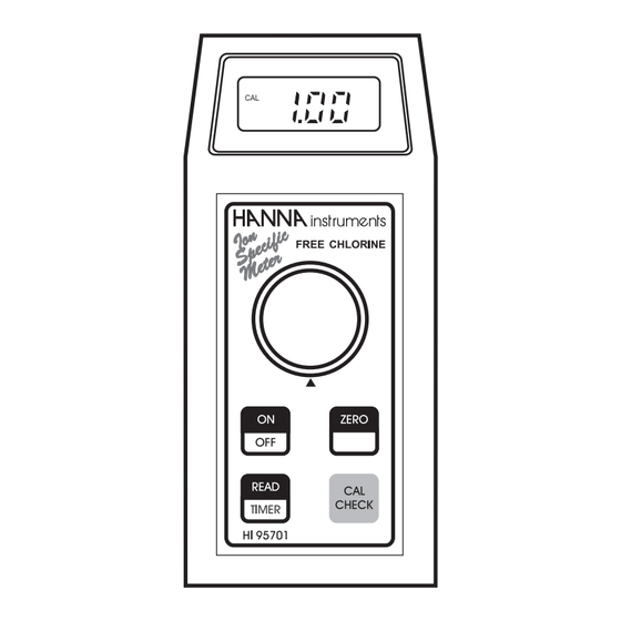 Hanna Instruments HI 95701C Instruction Manual