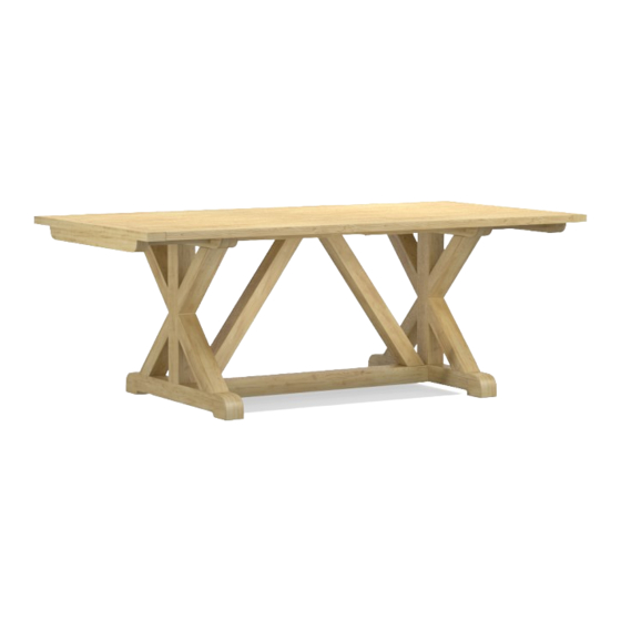Williams-Sonoma MORGAN RECT 80 DINING TABLE Manual