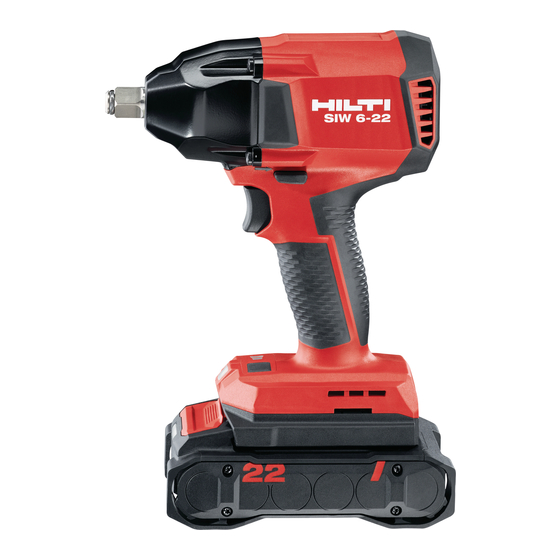 Hilti SIW 6-22 Manuals