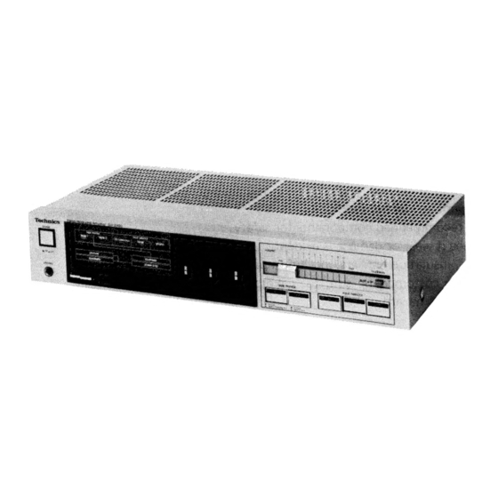 Technics SU-Z400 Service Manual