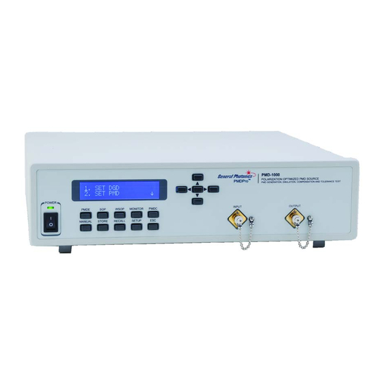 General Photonics PMDPro PMD-1000 Operation Manual