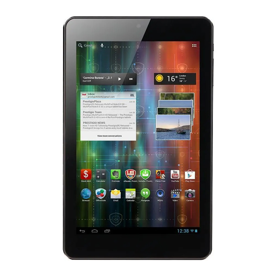 Prestigio MultiPad Quick Start Manual