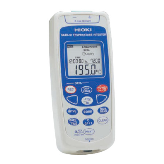 Hioki 3447-01 Instruction Manual